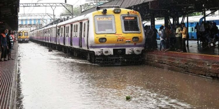 Mumbai Local Train : मध्य रेल्वेची वाहतूक पुन्हा खोळंबली, मुसळधार पावसामुळे मुंबईकरांचे हाल