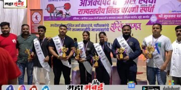 जिल्हास्तरीय रायगड बेंचप्रेस स्पर्धात नंदिनी उमप, अमृता भगत, सुरेश जाधव, तन्मय पाटील, गणेश तोटे दिनेश पवार विजेते.